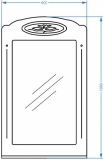 Зеркало Stella Polar Кармела 60см ольха белая SP-00000188