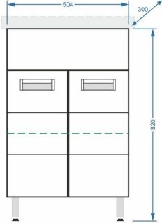 Тумба под раковину Stella Polar Фиора 55см белый SP-00000212