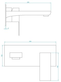 Встраиваемый смеситель для раковины RGW Shower Panels SP-46B чёрный 51140546-04