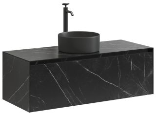 Подвесная тумба под раковину Sancos Stone ST120NM 120см Nero Marquina