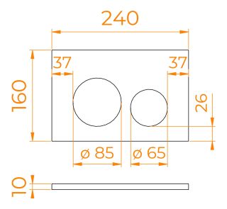 Кнопка смыва RGW SWH-07Gb 68420007-06 брашированное золото