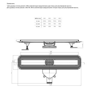 Душевой лоток BETTOSERB 13702509 Compact Line 550