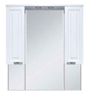 Зеркальный шкаф с подсветкой Misty Терра 90см белый