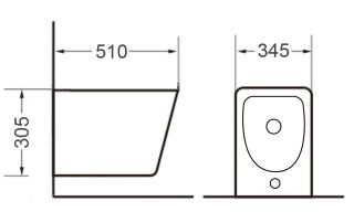 Timo биде SOLI подвесное   (TK-304)