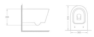 Унитаз Timo INARI TK-503 пристенный, подвесной, безободковый c сидением микролифт