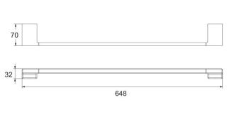 Полотенцедержатель Rose RG1817T 65см пепельный