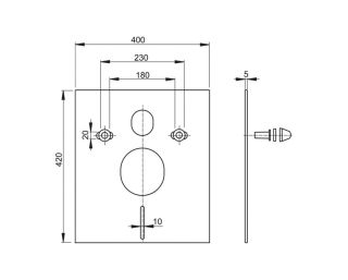 Звукоизоляционная плита AlcaPlast для подвесного унитаза и биде M930