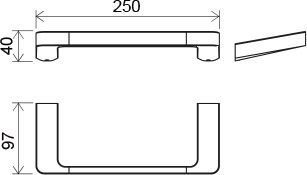 Ravak Полотенцедержатель (25 см) TD 300.00