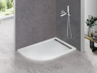 Душевой поддон из искусственного мрамора CEZARES TRAY-AS-RH-100/80-30-W-R белый