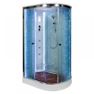 Душевая кабина Deto ЕМ1511 L LED с гм. 110х80х220 см