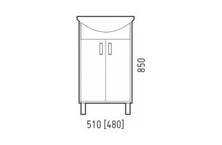 Тумба "Спектр 50", синяя, Уют 50