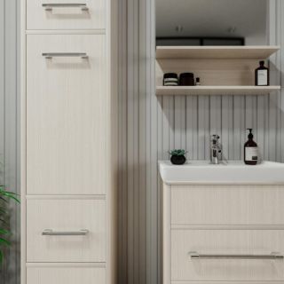 Зеркало с подсветкой Бриклаер Чили 4627125414930 55 см светлая лиственница