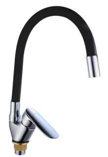 Смеситель для кухни BOOU B8274-10F-E307A хром/чёрный