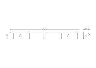 Вешалка с пятью крючками для ванной Wonzon & Woghand WW-9385-5 хром