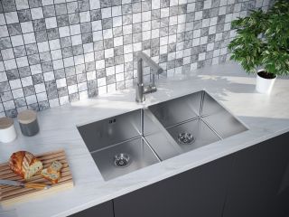 Мойка кухонная Paulmark Gerberg PM237844-BS брашированная нержавеющая сталь