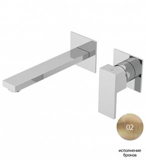 Смеситель для раковины встраиваемый однорычажный, бронза Cezares UNIKA-BLI2-02