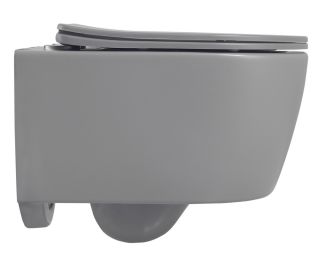 Подвесной унитаз ABBER Bequem AC1104MG безободковый серый матовый