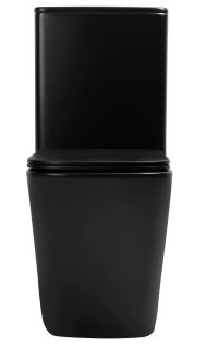 Приставной унитаз ABBER Rechteck AC1210TMB безободковый смыв торнадо чёрный матовый