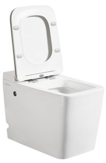 Приставной унитаз ABBER Rechteck AC1212P с импульсным смывом белый вертикальный выпуск