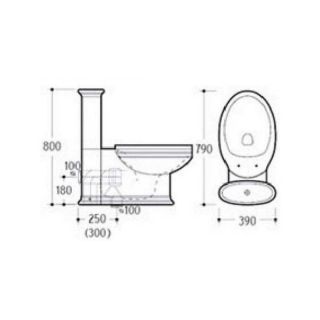 Унитаз напольный Boheme Puro белый/хром 959-CR