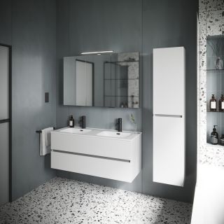 Подвесная тумба под раковину Sancos Urban UR120-2W 120см белый глянец