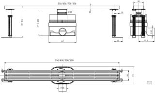 Душевой лоток Allen Brau Priority 9.50030.BN 85 см никель браш