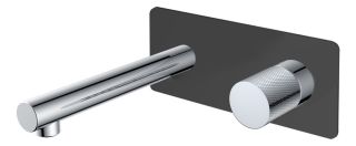 Встраиваемый смеситель для раковины Boheme Stick 125-BCR.2 чёрный матовый/хром