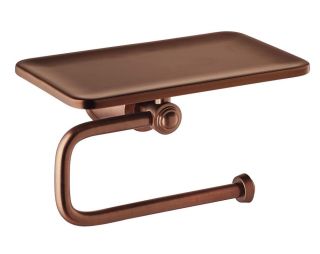 Держатель для туалетной бумаги Swedbe Terracotta Art 2544 с полкой терракота