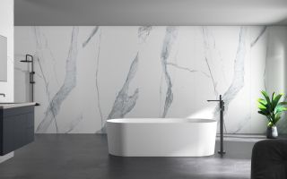 Ванна из искусственного камня ABBER Stein AS9614 180x75см белый матовый