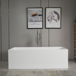 Ванна из искусственного камня ABBER Stein AS9642-1.8 180x76см белый матовый