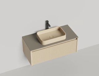 Подвесная тумба Salini Domino 27D110F 100см эмаль/фрезерованный фасад