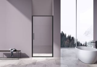 Душевая дверь Vincea Slim 8mm VDP-4SL100CLB, черный, стекло прозрачное