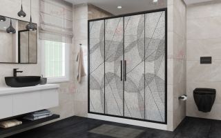 Душевая дверь в нишу AvaCan FB2 190-210 MT чёрный