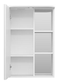 Зеркальный шкаф с подсветкой Misty Венера левый 55см белый