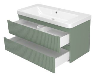 Подвесная тумба под раковину Brevita Victory VIC-09105-0802Я 105см зелёный