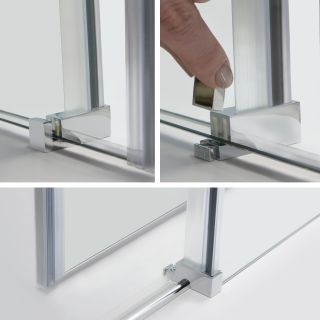 Душевая дверь Wasserkraft Vils 100см серебристый 56R12