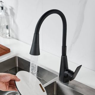 Смеситель для кухни Shevanik S543H-3 чёрный