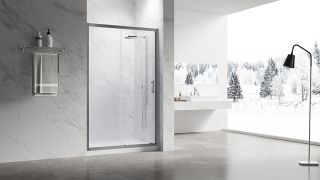 Душевая дверь Veconi Vianno VN-55GM, 1500x1950, Оружейная сталь, стекло прозрачное