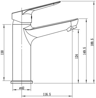 Смеситель для раковины ESKO Kazan KZ26M хром