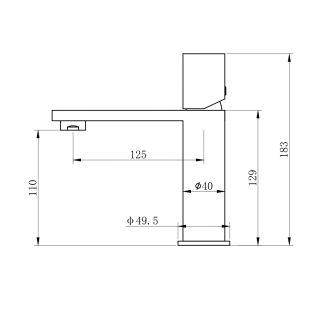 Смеситель для раковины Wonzon & Woghand WW-101-BGG тёмный графит