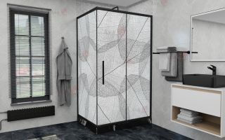 Душевой уголок AvaCan FB 120-140 + SB 80 MT чёрный