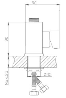 Основание смесителя для кухни Haiba HB73801 сталь