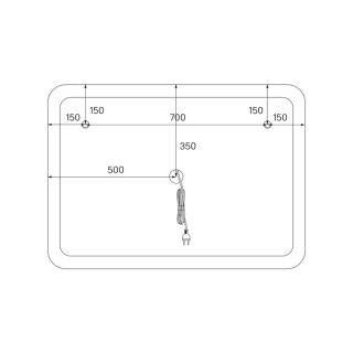 Зеркало с подсветкой IDDIS Esper ESP1000i98 100см белый матовый
