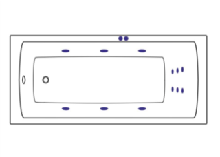 Гидромассаж Excellent LINE SJ-LINE-BR бронза