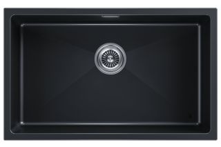 Мойка кухонная Paulmark Lumi LU74-BLM чёрный металлик
