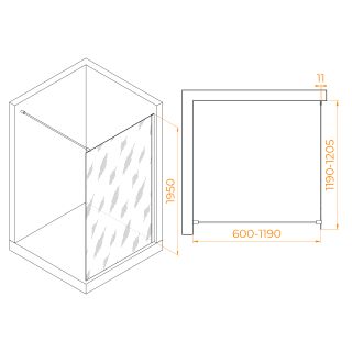 Душевая перегородка RGW WA-002 35100212-11 120см хром
