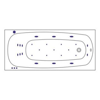 Гидромассажная ванна WHITECROSS Layla Slim 0122.180080.100.ULTRA.BR 180x80 см Ultra бронза