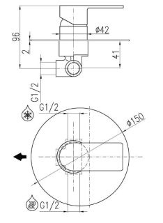 Смеситель для душа Rav Slezak Vltava VT483LCMATZ Черный матовый