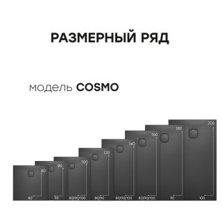 Душевой поддон Starohome Cosmo 42219029 140x100 см чёрный матовый