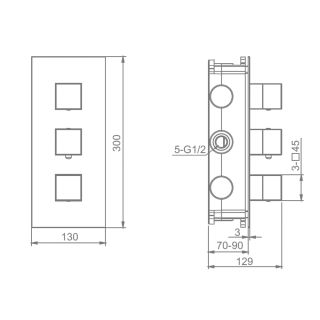 Смеситель для душа Raglo R02.263 с термостатом хром